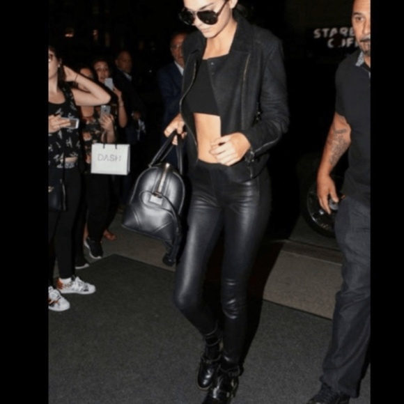 Helmut Lang Lamb Leather Skinny Legging Pant | Black |Size 0 - Picture 7 of 8